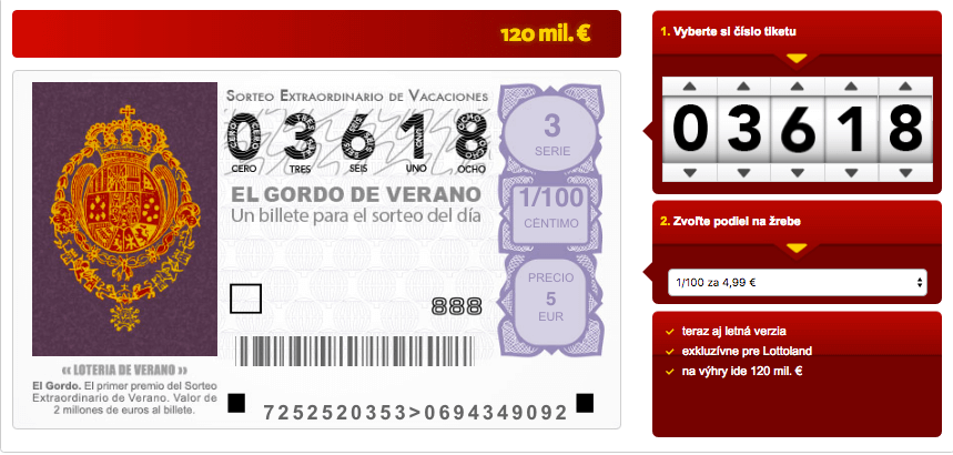 Španielska letná lotéria El Gordo rozdá v júli milióny eur