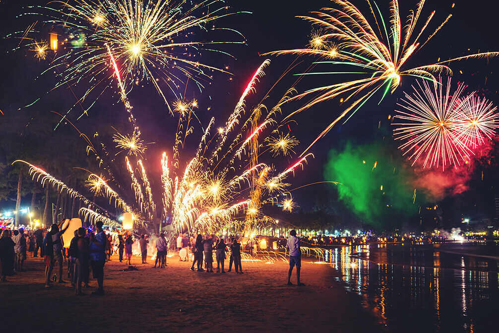 Ano novo fogos artificio