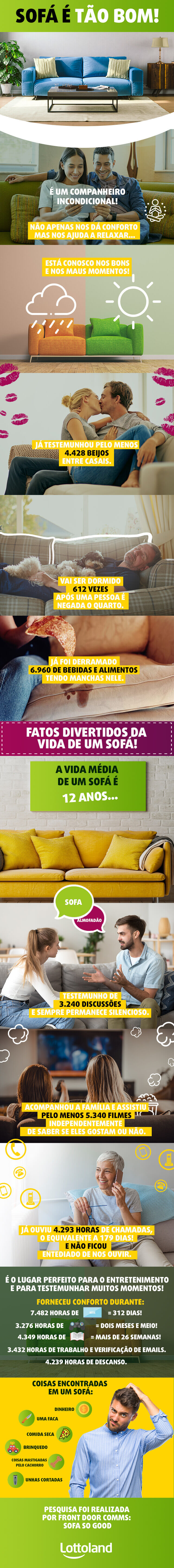 Fatos divertidos sobre a vida de um sofá de 12 anos