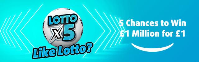 5 Chances to Win £1 Million for £1 with Lotto x5
