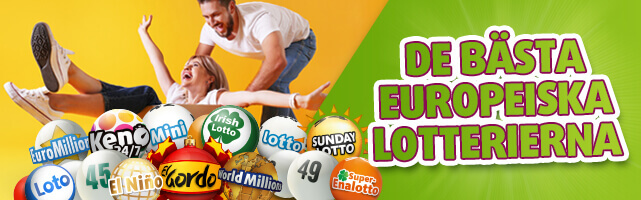 Populära lottodragningar i Europa.