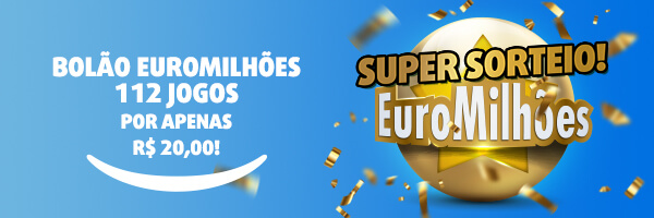 Bolão Super Sorteio da EuroMilhões Online - 112 apostas por apenas 20 reais