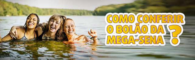 Grupo de amigas celebra a vitória no bolão da Mega Sena com férias na casa de campo e mergulho em lago.