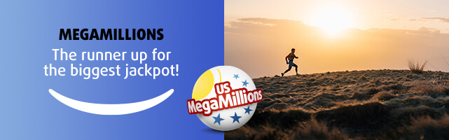 A runner under the sunset to play US Mega Millions on time
