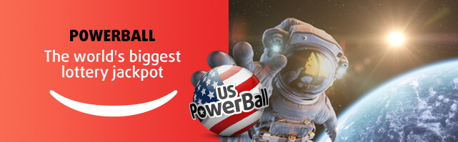An astronaut in space catching the US PowerBall