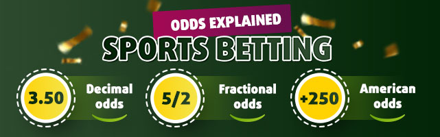 A graphic showing the different types of sports betting odds