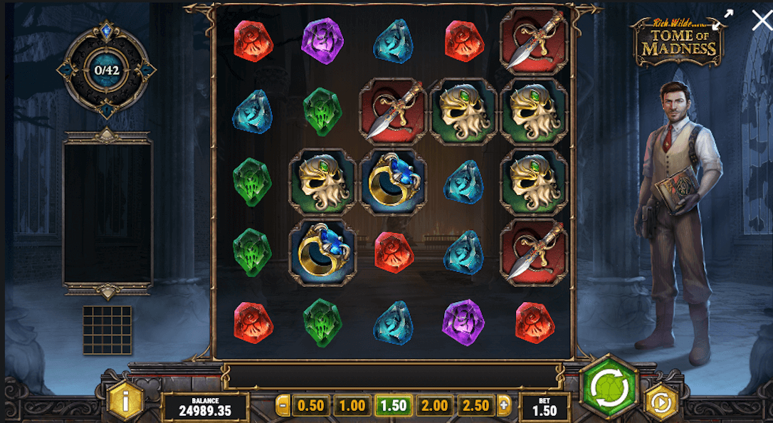 Screenshot from one of the best Play N Go slots, Tome of Madness