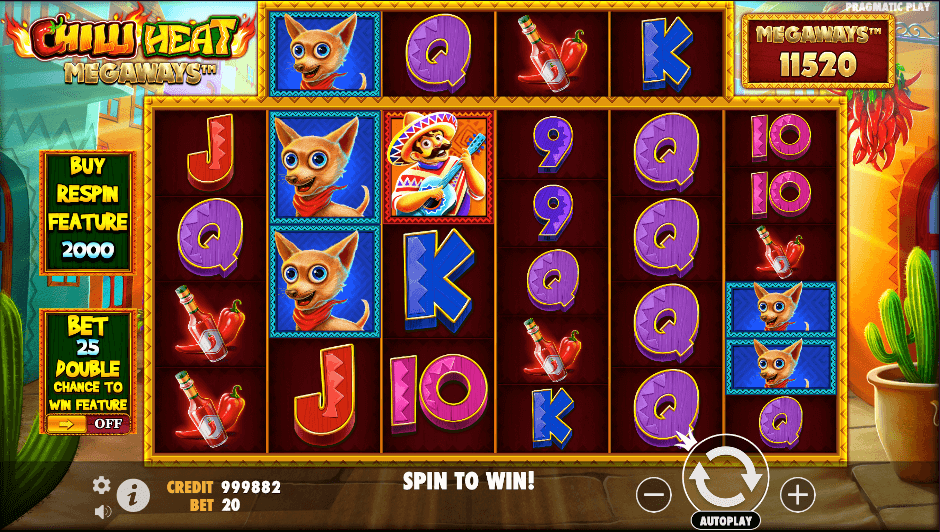 Another great Mexican slot, Chilli Heatwave Megaways