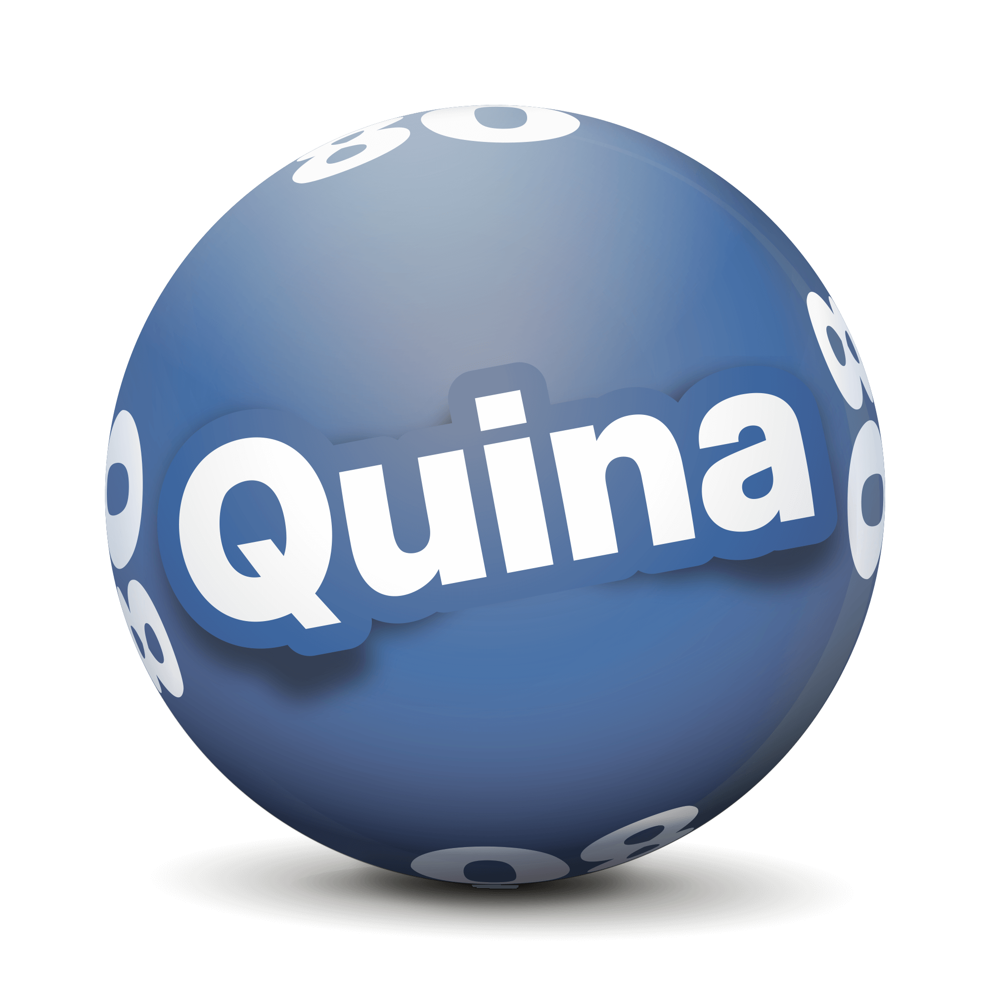 Imagem com a logo da Quina. Um círculo de cor azul com o nome Quina ao centro.