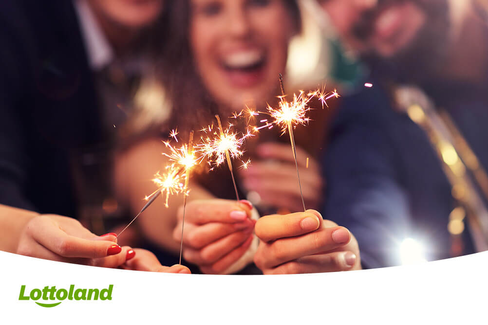 Wunderkerzen und Freude während der El Gordo Live Ziehung