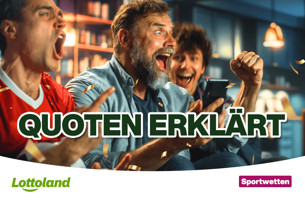 Bild zeigt jubelnde Sportfans, die sich über den Lottoland Sportwetten Guide freuen und nun die Sportquoten besser verstehen.